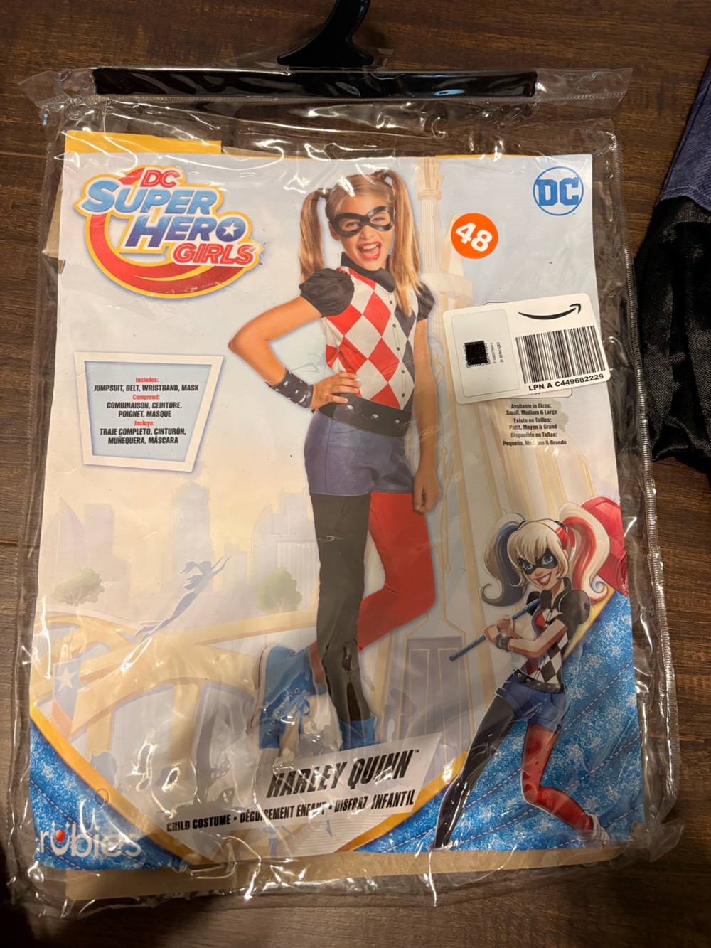 Harley Quinn Kids Costume - Red, Black, White Size 6